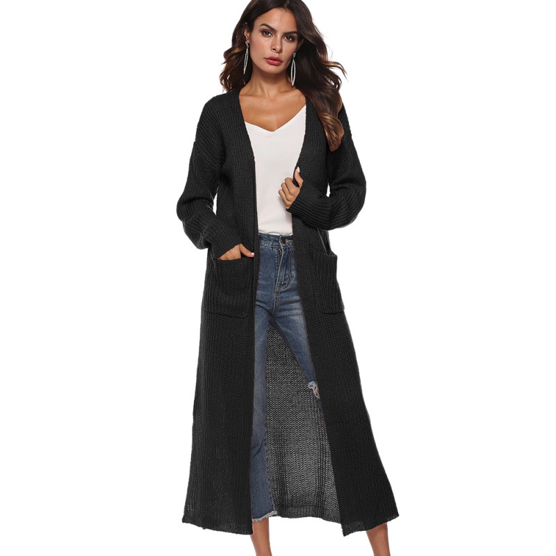 Aramoniat Long Womens Cardigan Plus Size Coat Tartan Print Ladies Jumper Maxi Cardigans Open Front Long Tops