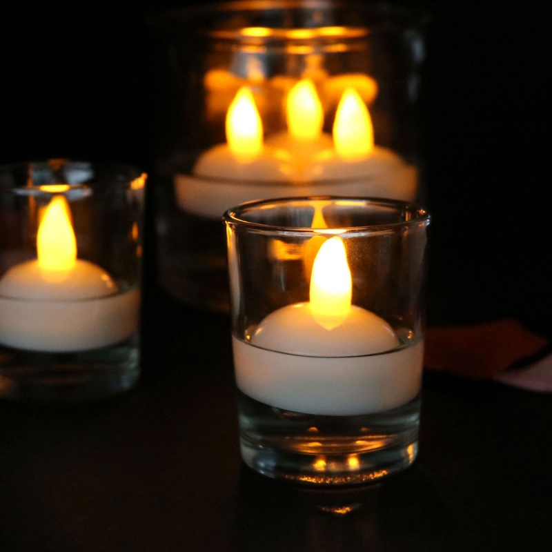 12x Led-Candles Flameless Elektronische Wasserfest Tee Licht Hotels Museen 