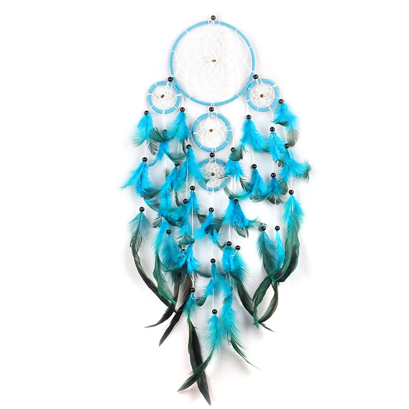 Home Car Dream Catcher Circular With feather Wall Hanging Decoration Decor Gift 