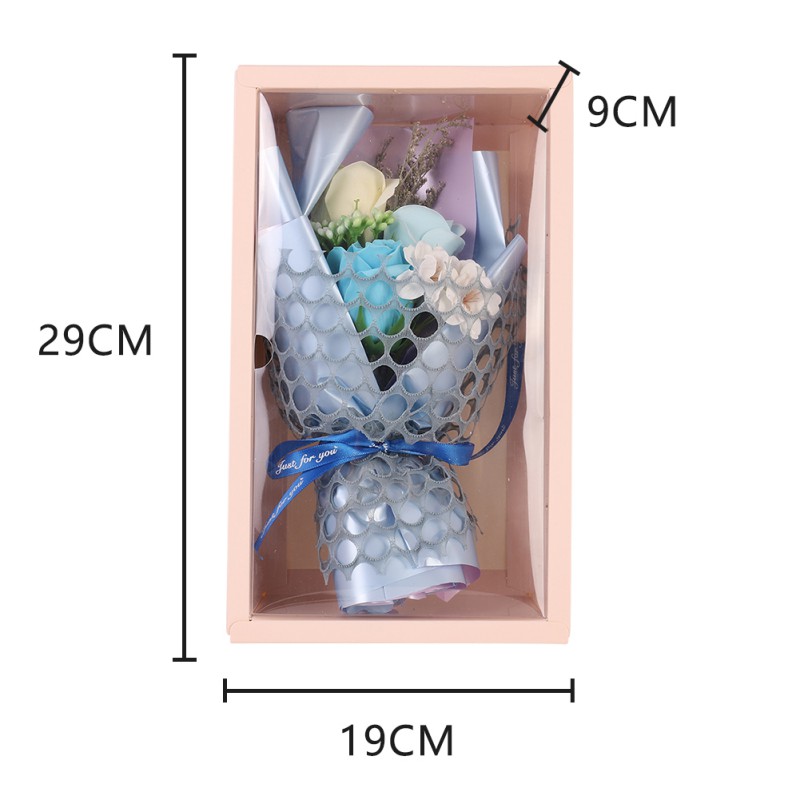 Bouquet Artificial Soap Rose Flower Valentine's Day Mothers Day Birthday Wedding 