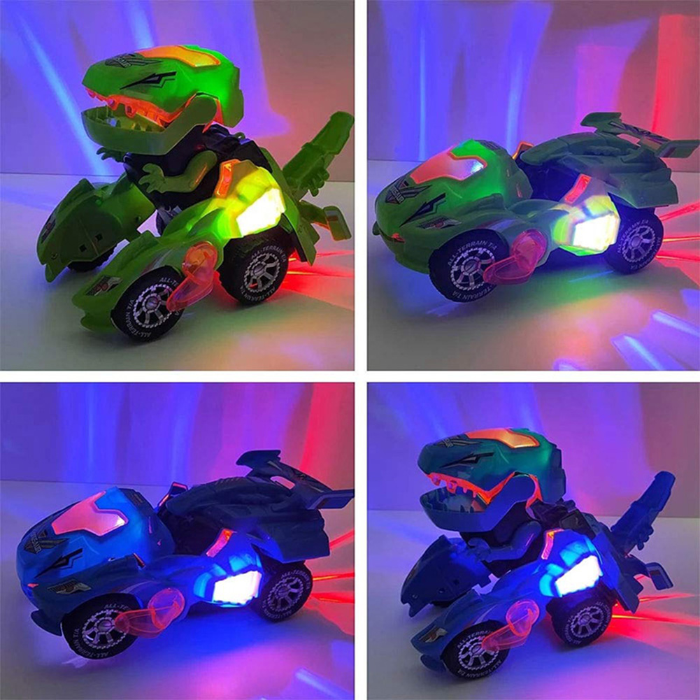 led dinosaur transformation car toy