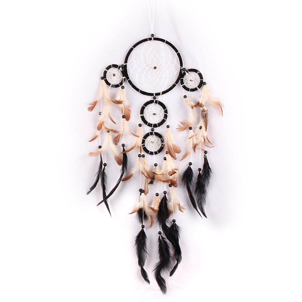 Dream Catcher Circular with Feather Wall Hanging Home Car Decoration Decor Gift 